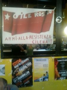  un manifesto d'epoca comparso oggi in un bar del centro di Bologna 