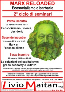 Locandina - Marx reloaded - Ecosocialismo o barbarie - Secondo ciclo - per stampa
